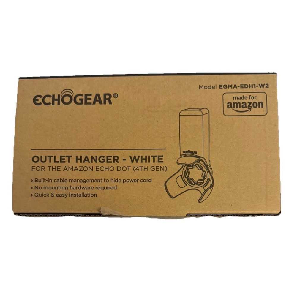 New Echogear Outlet Hanger Amazon Echo Dot 4th Generation Model: EGMA-EDH1-W2